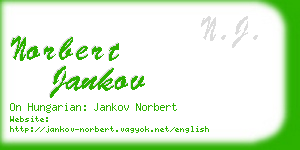 norbert jankov business card